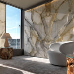 Instalación de pared en PVC Marmolizada